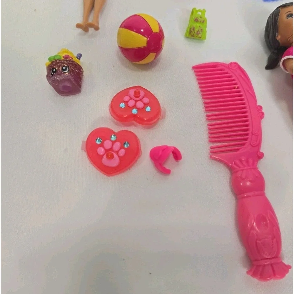 13 Piece Lot Of Small Toy Dolls And Accessories